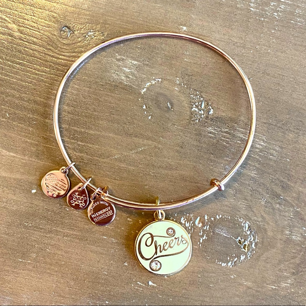 ALEX AND ANI CHEERS ROSE GOLD BANGLE BRACELET
